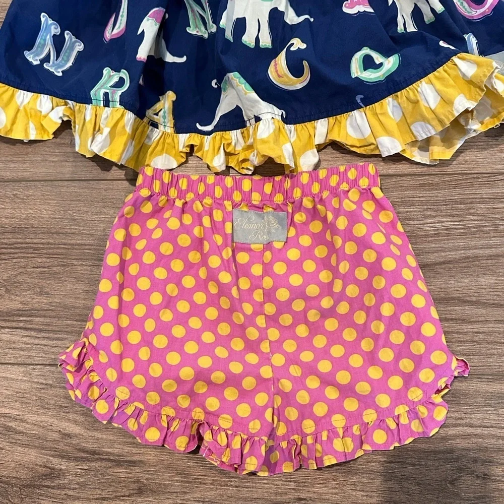 Eleanor Rose SZ 4-5 Letter Ruffle Dress with Matching Shorts